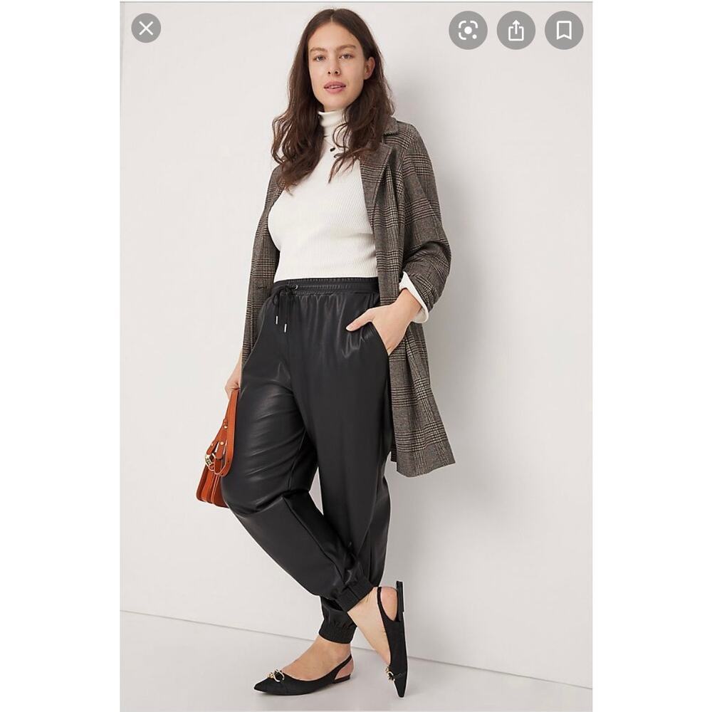 Avec Les Filles Faisa Faux Leather Joggers